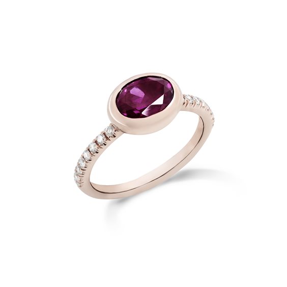 Ringe Fiore Roberta srl Dame in Rosègold Rodolite 1.43 Ct FA4412R63001 - FA4412R63001